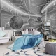 Флизелиновые 3д фотообои с геометрическим рисунком 416x290 см Модерный туннель в сером цвете с шарами (10079VEXXXXL) +клей - изображение 10