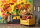 Красивые флизелиновые фотообои на кухню Акварельная красочная карта мира (10423V)+клей - изображение 5