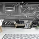 Флизелиновые фотообои геометрия 312x219 см Черно-белая абстракция (10720VEXXL) +клей - изображение 10