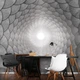 Флизелиновые фотообои тоннель 254x184 см Серая Абстракция 3D (3378V4)+клей - изображение 7