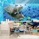 Флизелиновые 3D фотообои в детскую комнату для мальчика 254 x 184 см Дельфины и кораллы (072V4)+клей - изображение 6