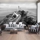 Флизелиновые фотообои 3D Пейзаж Природа Море Черно-белый маяк (12660V)+клей - изображение 4