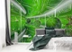 Абстракция флизелиновые фотообои на стену Зеленый коридор с шарами 3D Геометрический Туннель (10077V)+клей - изображение 6