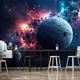 Флізелінові фотошпалери 312x219 см Фантастичний краєвид на фоні космічного хаосу (14660VEXXL) - зображення 9