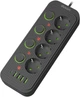 Сетевой фильтр-удлинитель Dyxon 4 розетки 4xUSB-A 1xUSB-C PD 2 м Black (DXN-MFP-44PD2MB) - изображение 1