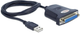 Adapter Delock USB Type-A - Parallel 0.8 m Black (4043619613304) - obraz 1