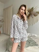 Жіноча Муслінова піжама Фарби COSY шорти+сорочка S біла M3212PS - зображення 2