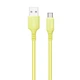 Кабель ColorWay USB - USB Type-C (M/M), soft silicone, 2.4 А, 1 м, Yellow (CW-CBUC043-Y) - изображение 1