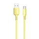 Кабель ColorWay USB - USB Type-C (M/M), soft silicone, 2.4 А, 1 м, Yellow (CW-CBUC043-Y) - изображение 3