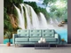 Флизелиновые фотообои 3D Пейзаж Природа 254 х 184 см Водопад и голубая вода (10386V4)+клей - изображение 6