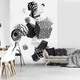 Флизелиновые фото обои геометрический узор 206x275 см 3D Черно-белые кубики в невесомости (11906VEA)+клей - изображение 7