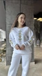 Утеплений жіночий світшот на флісі Koala Fashion Вишиванка M білий - изображение 2