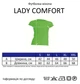 Женская футболка JHK, Lady Comfort, бирюзовая, размер XL, хлопок, круглый вырез - изображение 5