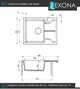 Комплект Мийка кухонне + Кран Lexona Granta 60 Сірий - зображення 6