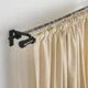 Комбинация IKEA ХУГАД / РЭККА, двойной карниз, черный, 210-385 см, 699.292.47 - изображение 2