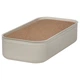 Коробка з кришкою ІКЕА HARVMATTA світло-бежевий, 12x24x6см 705.552.99 - зображення 1