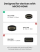 Кабель Ugreen Micro HDMI штекер to HDMI 2.0 разъем 4K 60Hz 22CM Black (20134) - изображение 3