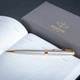 Набір Parker SONNET Stainless Steel GT BP кулькова ручка + блокнот Parker 84 132b24 - зображення 5