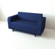 Диван офисный Tobi Sho Арне с подлокотниками 1380х700х740 мм, кожзам Midnight Blue/2227 - изображение 1
