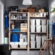 Контейнер с крышкой IKEA ХОЛЛБАР светло-серый, 22 л 204.202.03 - изображение 7