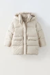 Зимняя куртка на девочку Zara 122 размер бежевая 0562734806 - изображение 1