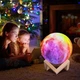 Дитячий нічник космос місяць 3D з пультом. Настільний безпровідний світильник Moon Light Lamp галактика 3D. Сенсорне керування 15 см з акумулятором - зображення 7