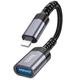 Перехідник Hoco UA24 Lightning to USB 2.0 ( на OTG, для планшетів та смартфонів, TPE) - Сірий - зображення 5