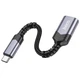 Переходник Hoco UA24 Type-C to USB 3.0 ( на OTG, для планшетов и смартфонов, TPE) - Серый - изображение 5