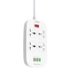 Удлинитель сетевой Ldnio SC4407 2 метра 4 USB 4 Sockets с поддержкой быстрой зарядки - изображение 3