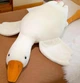 Игрушка мягкая плюшевая 90 см Гусь обнимусь белого цвета - изображение 4