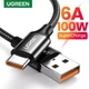 Кабель Type-C Ugreen US279 100W SuperСharge 6A 1.5m Black Nylon (60729) - зображення 3