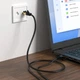 Мережевий інтернет кабель для роутера Kakusiga KSC-745 CAT6 High-Speed ​​1Gbts LAN RJ45 5м - Black - зображення 6