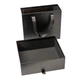 Подарункова коробка Primo Black 23 х 20 х 8,5 см з ручками Чорна, з чорним наповнювачем тішью 21г - зображення 4