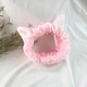 Повязка косметическая на голову для фиксации волос с кошачьими ушками, Розовый - изображение 3