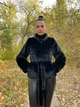 Шуба из искусственного меха шиншиллы короткая с воротником стойкой MNC черный 39rv158 42 - изображение 2