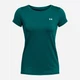 Спортивная футболка для фитнеса женская Under Armour Ua Hg Armour Ss 1328964-449 M Зеленая (196885911170) - изображение 4