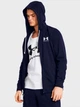 Толстовка на молнии мужская Under Armour Ua Rival Terry Lc Fz 1370409-410 S Синяя (196885396779) - изображение 1