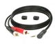 Коммутационный кабель Mini-Jack 3,5 угловой — 2хRCA 2м KLOTZ AY7A0200 - изображение 2
