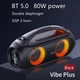Бездротова портативна Bluetooth колонка xdobo Vibe Plus IPX5 | BT5.0, AUX / TF / USB, 80W, TWS, 10-16h | Чорний - зображення 11