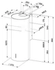 Витяжка Faber купольна, 37см, 1169м3ч, Cylindra Plus Wh Gloss A37, білий глянцевий (335.0492.565) - изображение 2