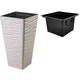 Горшок для цветов Sahara slim kwadro-40 серый Form-Plastic - изображение 1