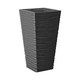Горщик для квітів Sahara slim kwadro-40 антрацит Form-Plastic - зображення 1