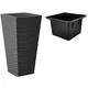 Горщик для квітів Sahara slim kwadro-40 антрацит Form-Plastic - зображення 2