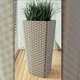Горшок Rattana Slim kvadro - 30 бежевый Form-Plastic - изображение 2