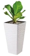Горшок Sahara slim kwadro-40 белый Form-Plastic - изображение 2