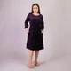 Платье женское велюровое с поясом Tina TN1-2125 48-50 баклажанный - изображение 1