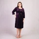 Платье женское велюровое с поясом Tina TN1-2125 48-50 баклажанный - изображение 2