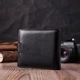 Чоловічий шкіряний гаманець ST Leather чорний з монетницею горизонтальний подвійного складання 55790 - зображення 8