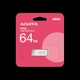 Флеш пам'ять A-DATA USB 3.2 UR 350 64Gb Silver/Beige - зображення 3