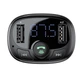 FM-модулятор + 2USB трансмітер Bluetooth для відтворення аудіо з телефона FM Launcher S-09 Standart Edition 2.4A Baseus (CCMT000001) - зображення 5